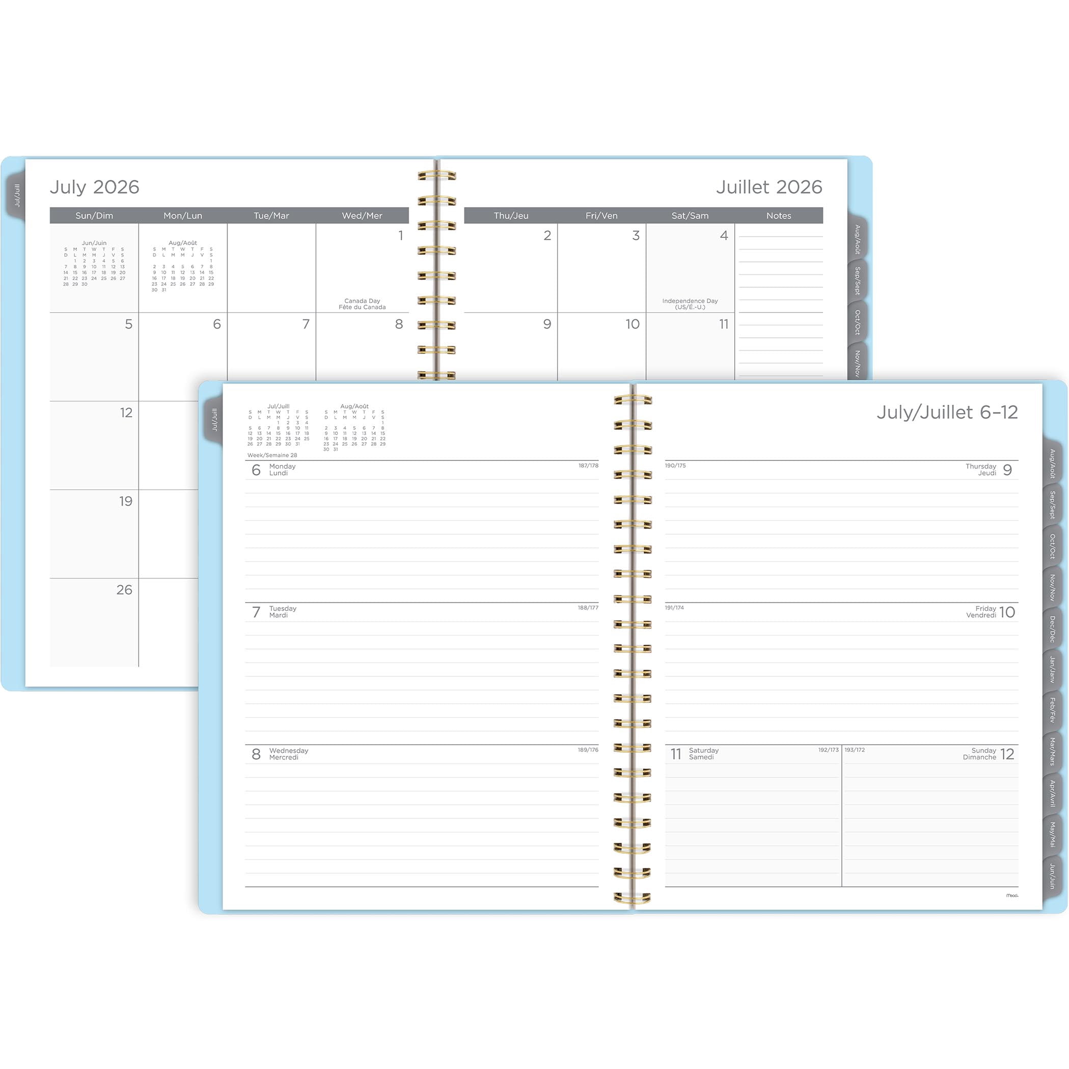 2026-2027 Mead Cherry Bows Large Weekly and Monthly Academic Year Planner