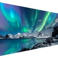thumbnail image 2 of YALKIN Aurora Mountain Diamond Painting Kits for Adults, Full Round Diamond Art Kits, 70x40cm, 2 of 8
