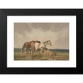 thumbnail image 2 of Thomas Creswick 18x14 Black Modern Framed Museum Art Print Titled - Four Ponies on a Welsh Moor, 2 of 5