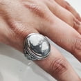 thumbnail image 4 of Howlite Mans Ring, Natural White Howlite Ring, Birthstone, Silver Jewelry, 925 Silver Ring, Birthday Gift, Heavy Mens Ring, Arabic Design, Ottoman Style Ring, Christmas, Turkey Mens Signet Ring, 4 of 7