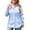 Clear Blue, variant on Zeagoo Women's Plus Size Button Down Shirts Long Sleeve Collared Casual Shirt Office Work Blouse Tops