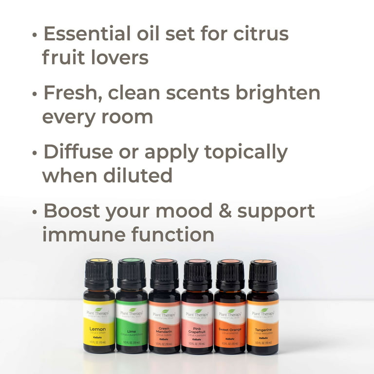 Plant Therapy Essential Oils Fruits Set 6 - 10 mL, 100% Pure, Undiluted