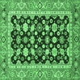 thumbnail image 1 of Ahgly Company Indoor Square Abstract Emerald Green Modern Area Rugs, 3' Square, 1 of 4