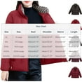 thumbnail image 3 of AUNVITO Women's Thickened Winter Coat Long Sleeve Zip-Up Casual Solid Color Nylon Spandex Blend Outerwear, 3 of 9