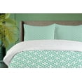 thumbnail image 4 of Ambesonne Floral Duvet Cover Sets, Clover Celtic, 2-King, Turquoise White, 4 of 7
