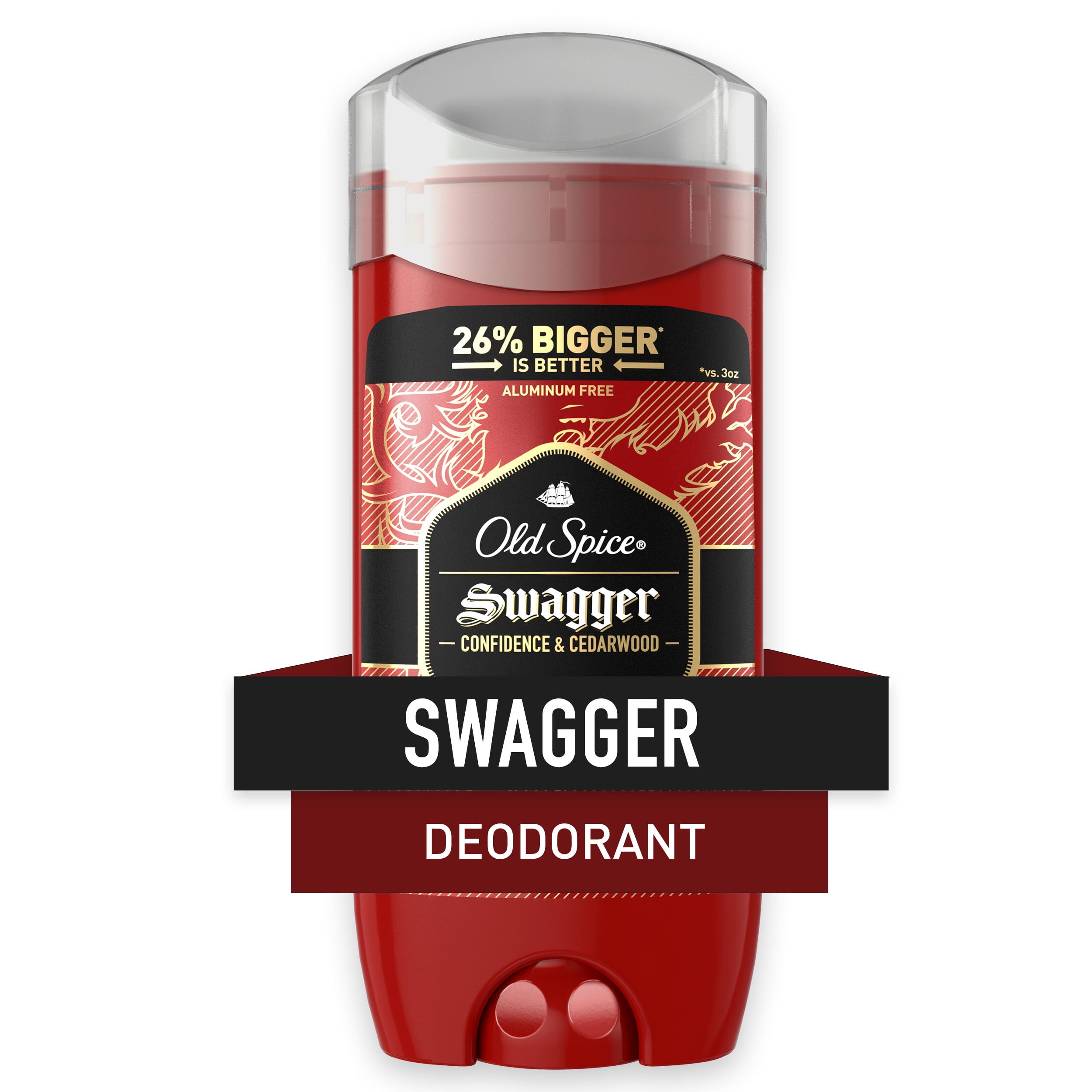 Old Spice Red Collection Deodorant for Men, Swagger Scent, 3.8 oz