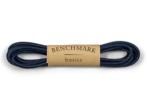 navy blue waxed shoe laces
