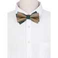 thumbnail image 4 of INSPIRAR CHIC Corbata de Moño Vintage Bicolor para Banquete, Boda, Fiesta y Más, Marrón-Verde, Talla Única, 4 of 4