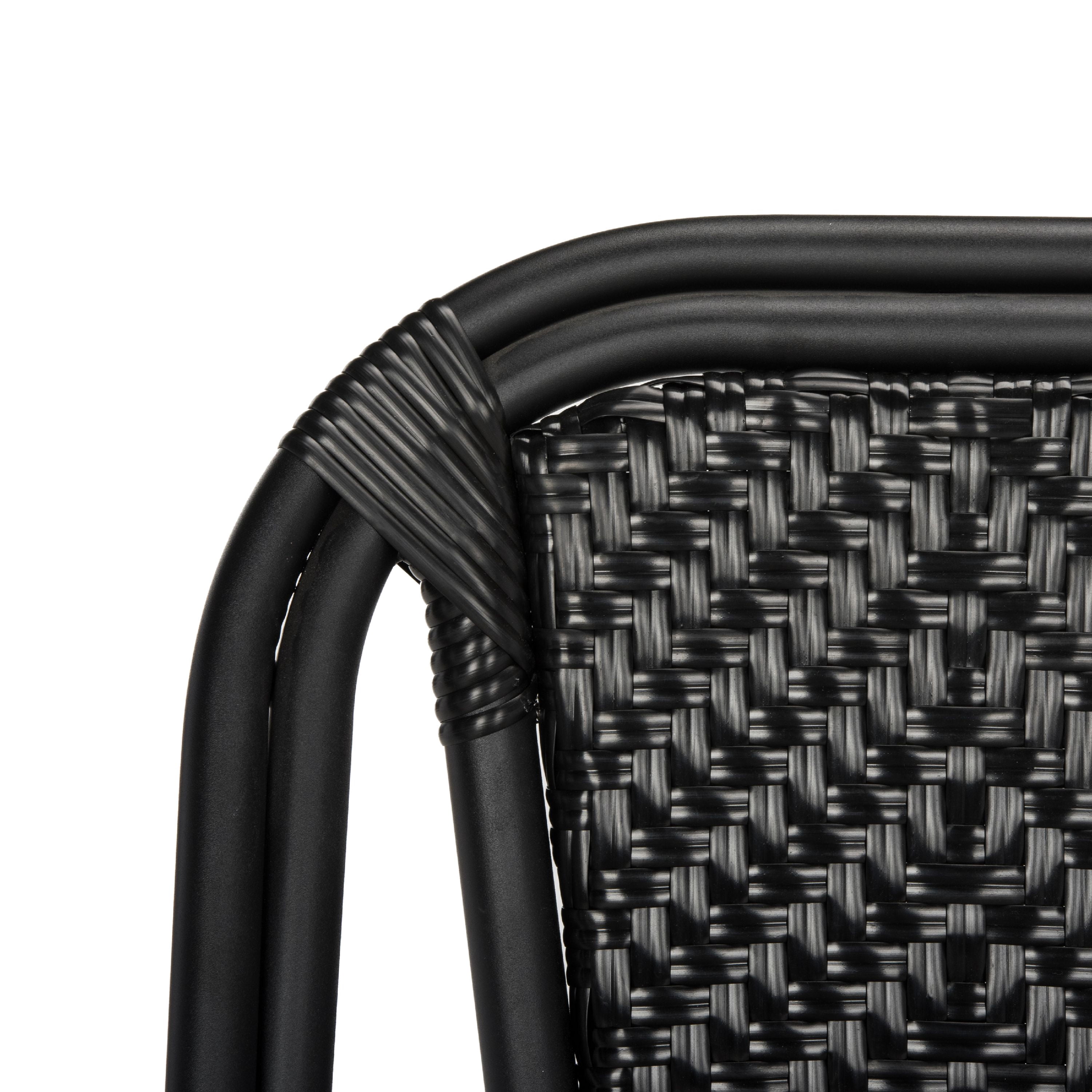 Safavieh Daria Outdoor Patio Stacking Side Chair, Set of 2 - Black