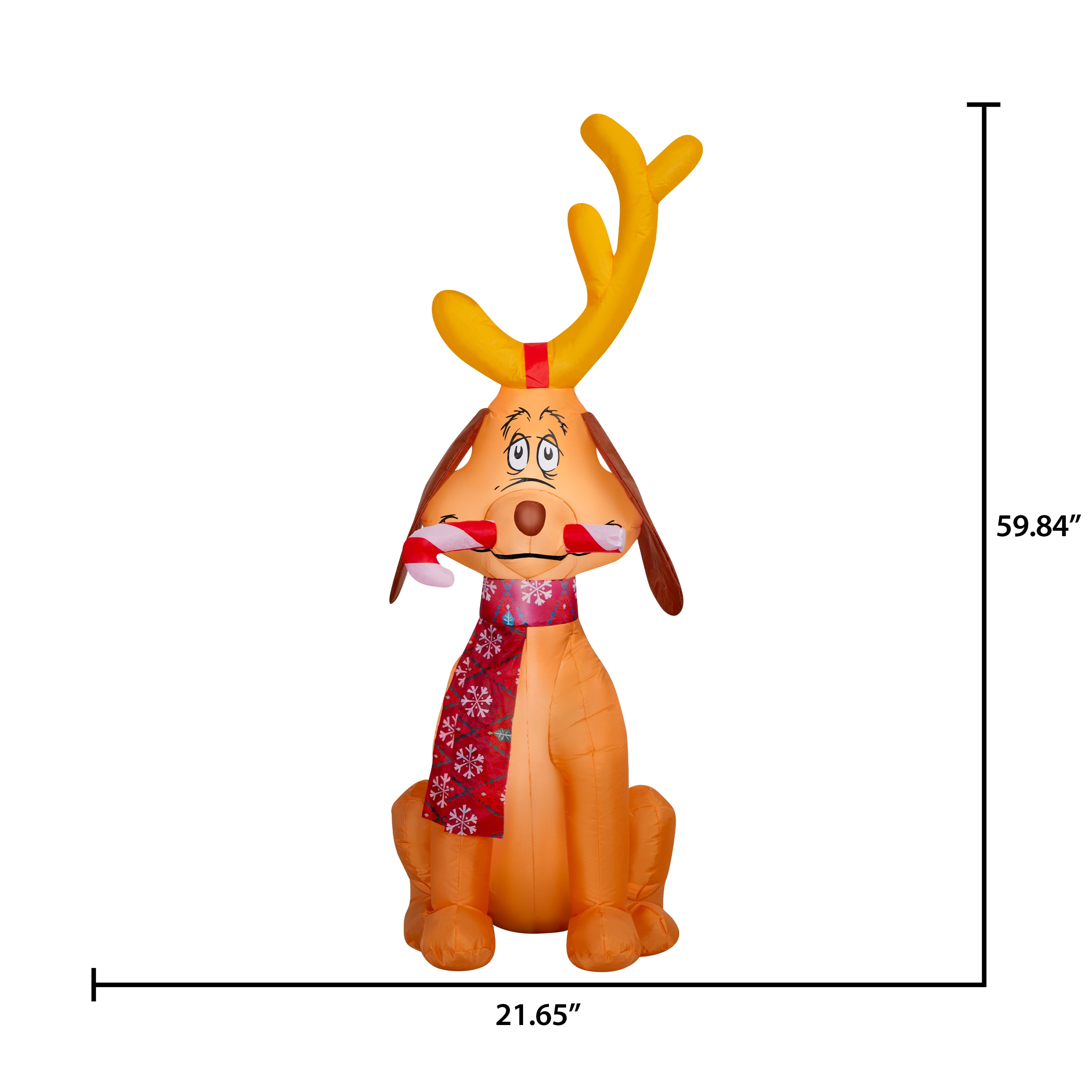 Max gonflable lumineux de Noël avec canne en sucre Dr. Seuss 21,6535 po x 35,0393 po x 59,8424 po x 2,8886 lb 5'AB MAX AVEC SAPIN DE NOËL