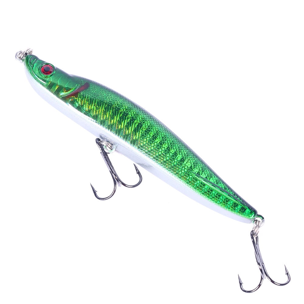 HENGJIA Fishing Lures for Bass Trout, Pencil Popper Fishing Lure for Bass Catfish Pike Perch,  Sinking Lifelike Swimming Lures Hard Bait for Freshwater Saltwater