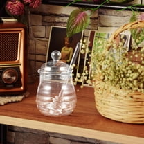 MLINS 250 Ml Kitchen Honey Pot with Spoon Honey Jar Set 13.00X6.50X6.50CM