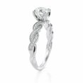 thumbnail image 4 of HeartsAndYou 3ct Round Cut Moissanite Twist Accent Solitaire Engagement Ring for Women 18k White Gold over Silver, 4 of 6