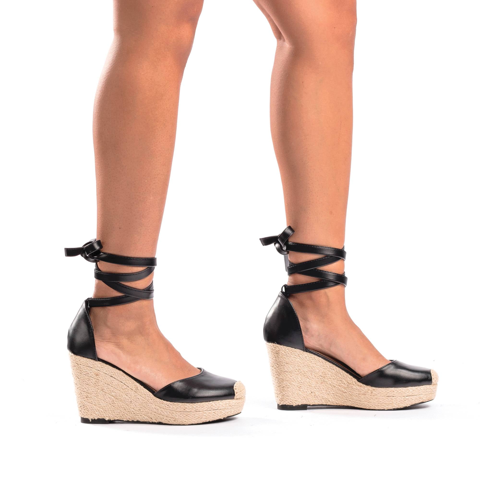 EVON Platform Espadrille Wedge, Black, 10 EVON Platform Espadrille Wedge, Black, 10