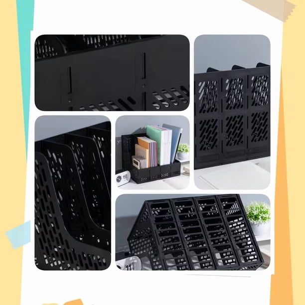 Estante for archivos engrosado: caja de almacenamiento de archivos de escritorio multicapa, 12,6 x 10 x 10,43 pulgadas, organizador de suministros de oficina