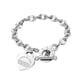 thumbnail image 1 of Pulsera de acero de titanio de moda para mujer con cadena en forma de O y letras de amor 4:23 pulsera de acero inoxidable, 1 of 6