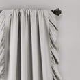 thumbnail image 3 of Lush Decor Reyna - Juego de Paneles de Cortina de Ventana con Volantes, par, 54 Pulgadas de Ancho x 84 Pulgadas de Largo, Gris Claro, Cortina fluida, Cortinas románticas con Volantes para recámara,, 3 of 14