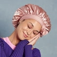 thumbnail image 4 of KISS Colors & Care Silky Satin Tie Band Edge Bonnet, 24” Edge Band, XL, Dust Pink, 4 of 11