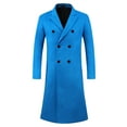 thumbnail image 5 of INSPIRE CHIC Long Trench Coat for Men's Classic Notched Lapel Double Breasted Overcoats, 5 of 5