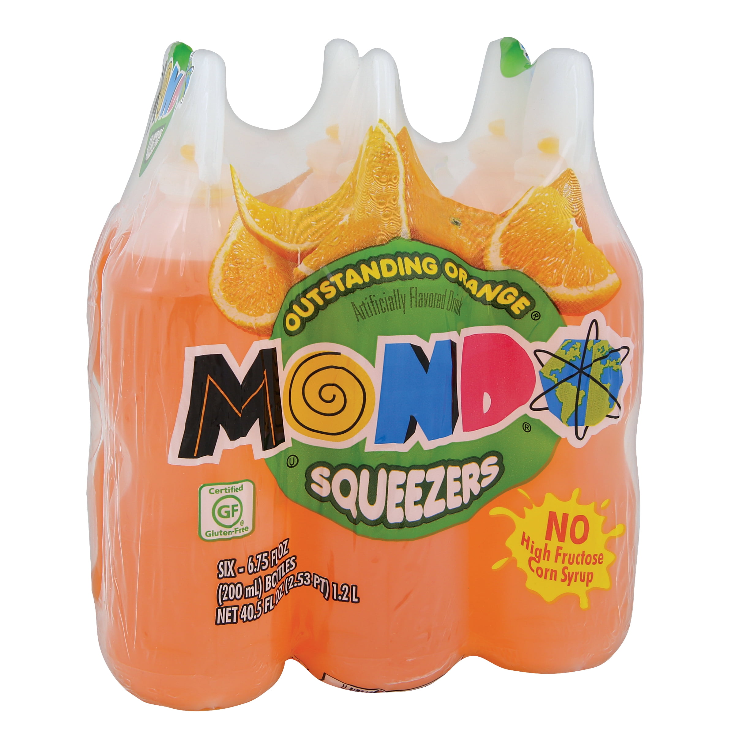 MONDO Outstanding Orange Fruit Squeezers, 6.75 Fl. Oz., 6 Count
