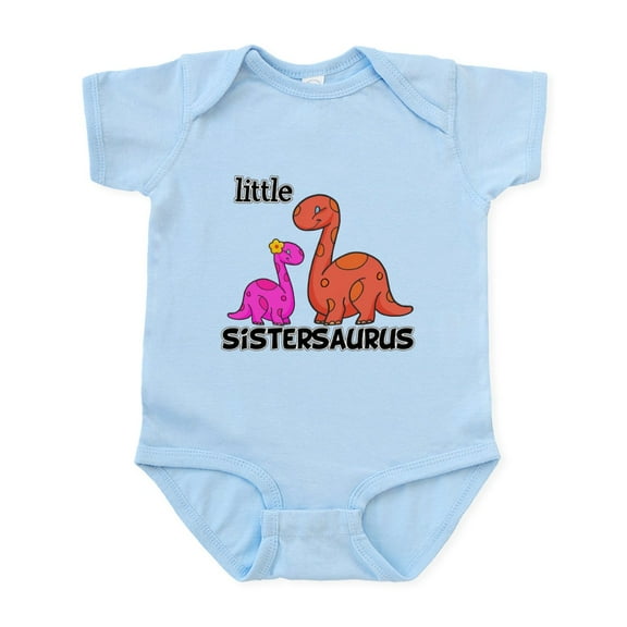 CafePress - Little Sistersaurus Infant Bodysuit - Baby Light Bodysuit, Size Newborn - 24 Months