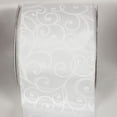 thumbnail image 2 of The Ribbon People Sheer White Swirl Wired Craft Ribbon 4" x 20 Yards, 2 of 2