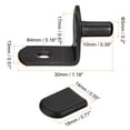 thumbnail image 2 of Uxcell 25Pcs Soportes de estante Puntas en forma de L Soportes de estante con funda de goma negra 0.02", 2 of 5