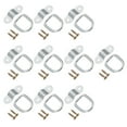 thumbnail image 1 of FONDOTIN 10Pcs Galvanized Iron D-shaped Trailer Pull Rings for Trucks Pickups Kayaks Outdoor Use, 1 of 7