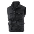 thumbnail image 1 of Chaleco deportivo de color liso para hombre: prenda de trabajo ligera sin mangas con bolsillos, estilo informal para todas las estaciones, 1 of 4