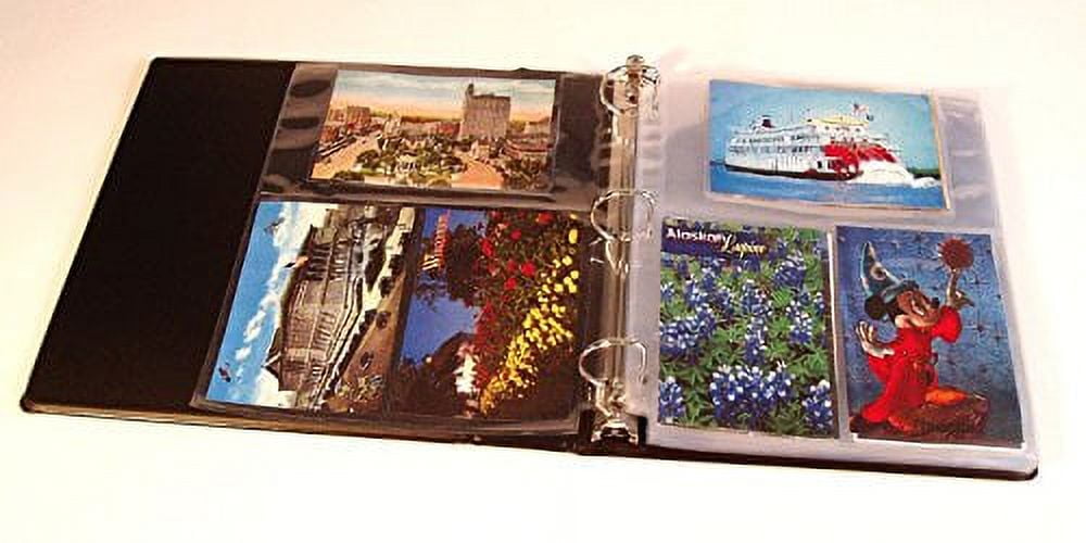 Hobbymaster Classic Postcard Album (Black) with 25 Assorted Protective  Pages 