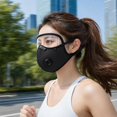 Detachable Full Face Goggle Mask,Reusable Carbon Filter Dust Mask with ...