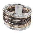 thumbnail image 3 of Pulsera para mujer, regalo, fácil de llevar, con cierre magnético, accesorios de moda, zinc. Oro Plata Gris, 3 of 8