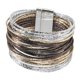 thumbnail image 3 of Pulsera de mujer tipo brazalete premium, accesorios para atuendos, fácil de usar, regalo, brazalete versátil con cierre, elegante Oro Plata Gris, 3 of 8