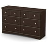 South Shore Morning Dew 6-Drawer Dresser, Chocolate