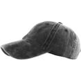 thumbnail image 3 of Pigment Washed Cotton Dad Hat Baseball Cap Adjustable Polo Style, 3 of 6