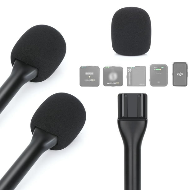 Empuñadura de micrófono de entrevista YOUSHARES para Rode Wireless GO II/GO/ME/Pro y DJI Mic 1/2