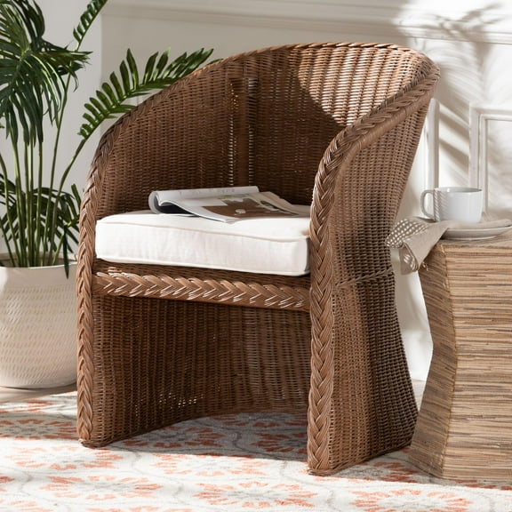 bali & pari Memphis Boho Arm Chair, Peanut Brown