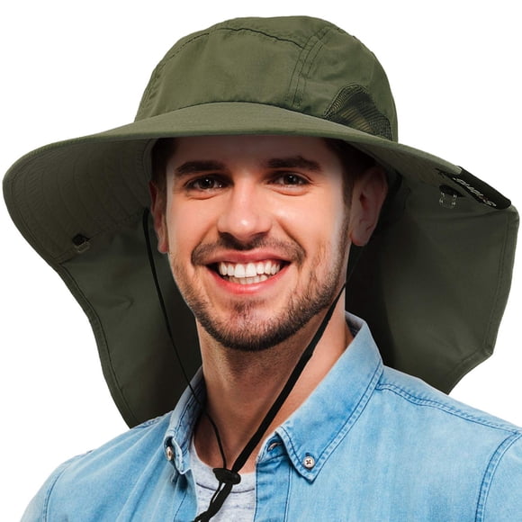Sombrero Safari Tirrinia con Ala Ancha y Protección para Cuello, 100 SPF