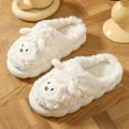 thumbnail image 2 of Wovix Women's Cartoon Fuzzy Slippers Animal Shape Plush Slippers Thick Sole Solid Color Soft Winter Indoor Slippers Casual Durable Bedroom Shoes, 2 of 9