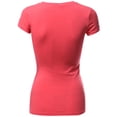 thumbnail image 3 of FashionOutfit Women's Basic Short Sleeve Round Neck T-shirt Tops, 3 of 4