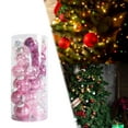thumbnail image 1 of Adornos navideños BLESIY 24 piezas bolas colgantes de arbol Rosa, 1 of 8