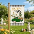 thumbnail image 4 of Easter Garden Flags – Cute Bunny and Egg Print Holiday Party Decorations | Double-Sided Printed Outdoor Patio Banners | Linen Yard Flags for Easter Decorations, Lawn & Garden, 4 of 6