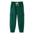 thumbnail image 6 of HILEELANG 3-Pack Boys' Sweatpants 5-15 Years Deep Blue/Rust Red/Dark Green Cotton Blend Kids Fall Winter Joggers 5-6T, 6 of 9