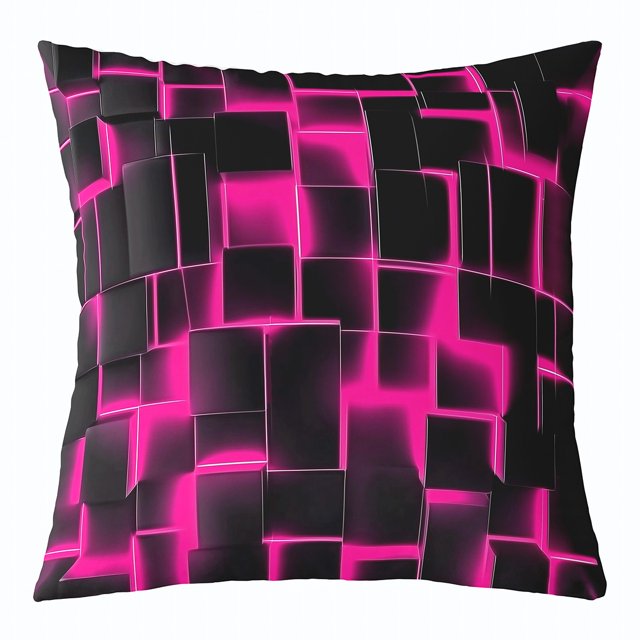 Erosebridal Gradient Checkered Cushion Covers for Sofa Set,Buffalo Stereoscopic Throw Pillow Covers 24x24 Set,Geometry Decor