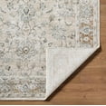thumbnail image 3 of Hauteloom Claydon Boho Vintage Traditional Oushak Area Rug - Farmhouse Oriental Floral Damask Carpet for Living Room, Bedroom, Dining Room - Taupe, Beige, Olive; Blue 6'7" Round, 3 of 11