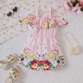 thumbnail image 5 of Vividxx Girls Romper Jumpsuit Casual Summer Onesie Striped Strapless Playsuit With Ruffle Hem For Toddler Kids O-Neck Classic Dailywear, 5 of 8