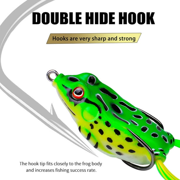 Leadingstar Thunder Frog Fishing Lure Lifelike Swimming Artificial Soft Bait With Double Hide Hook Fishing Gear Accessory Other 5g/4.3cm