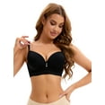 thumbnail image 4 of Unique Bargains Women's Adjustable Straps Lightweight Lace Trim Push Up Bras E 34 Black, 4 of 6