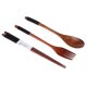 thumbnail image 4 of 1x De Cubiertos Para Viaje 1x Tenedor + 1x + 1 Par De Palillos Accesorio Duro Cuerda Negra Sunnimix Juego de cubiertos para viaje, 4 of 8