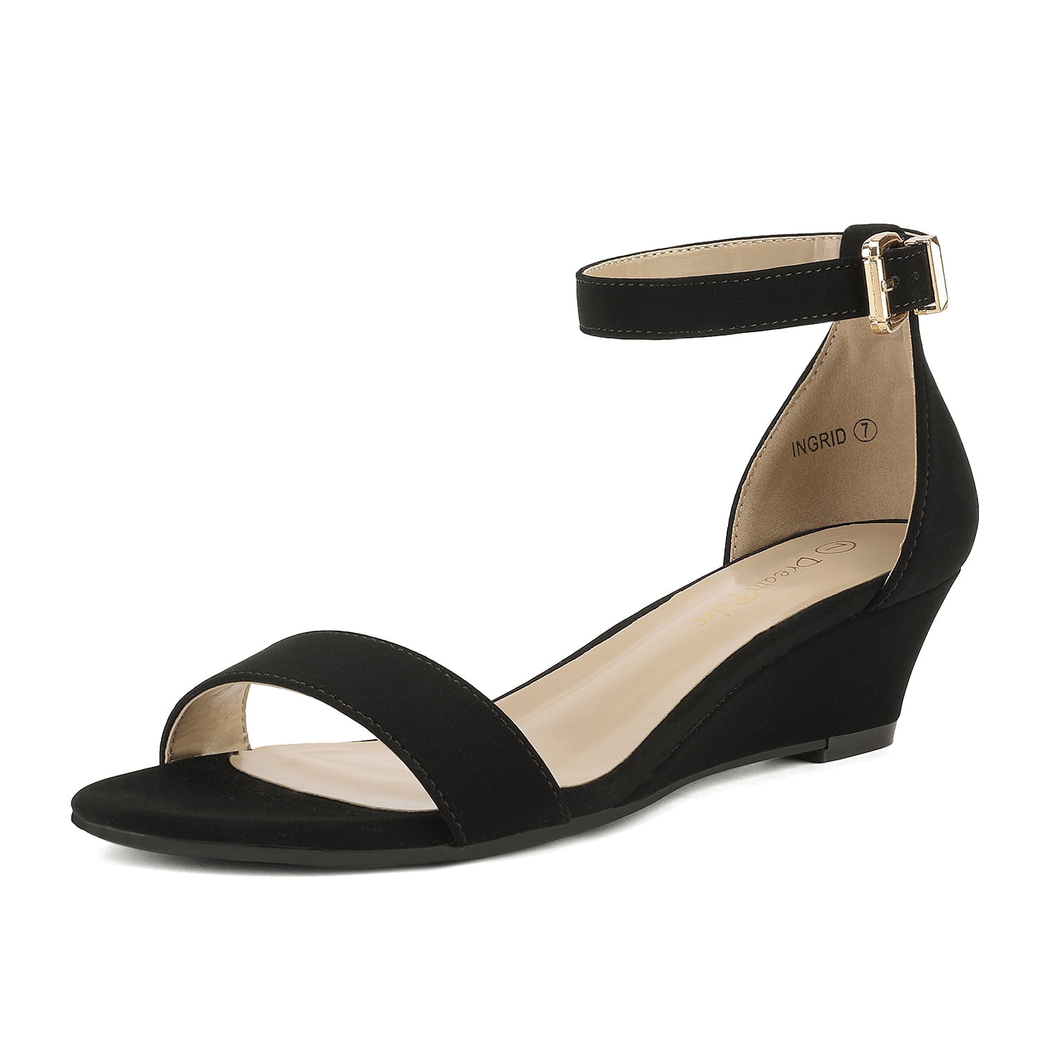 Women wedge sandals black - Julinaked